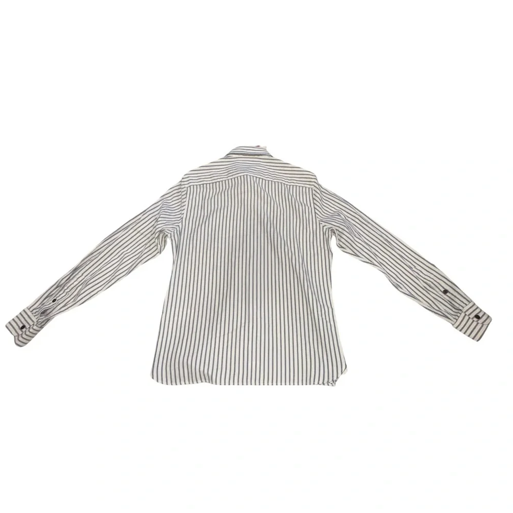 Banana Republic Cotton Heritage Collection Striped Button Down Blue & White S